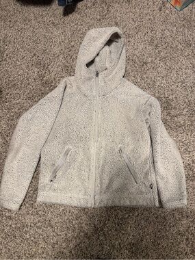 The North Face Women's Hooded Sherpa Jacket - Off-White/Light Gray